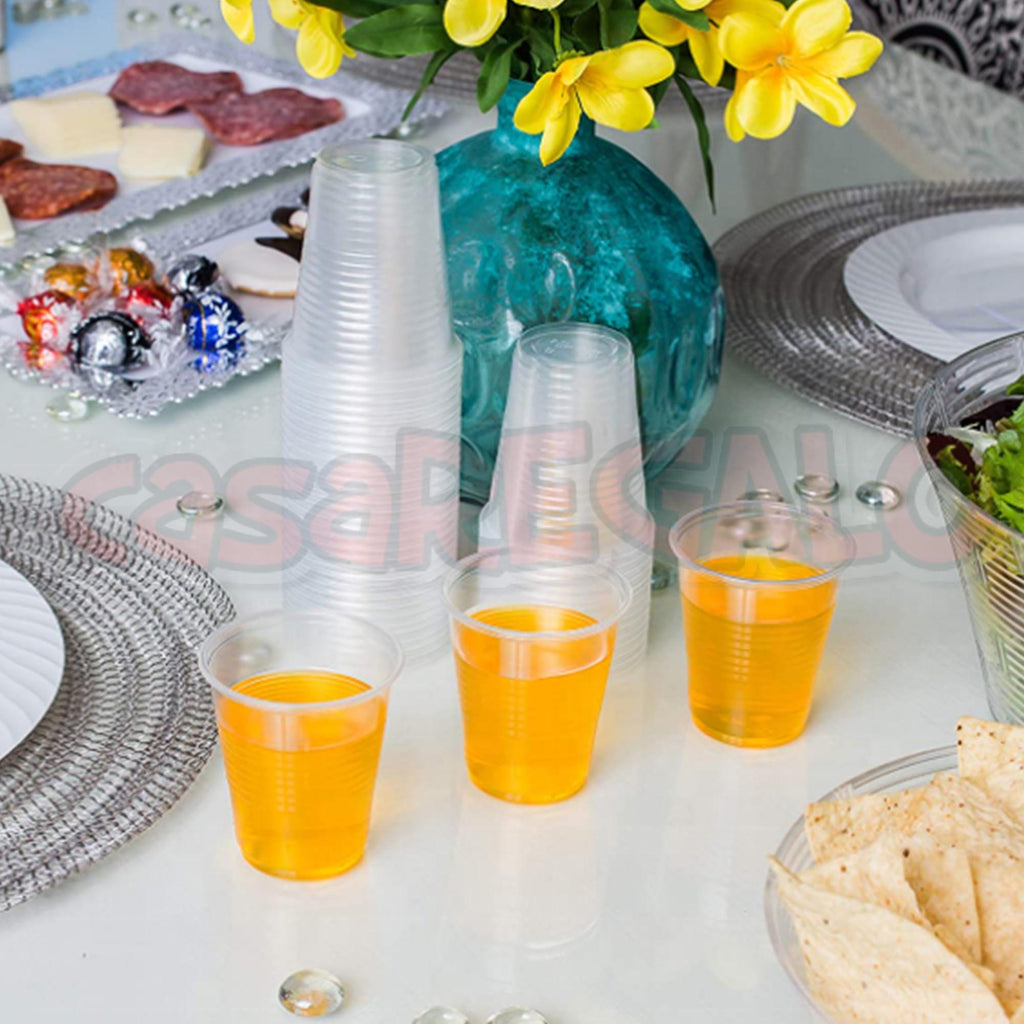 Clear reusable plastic drinking cups 200ml – product image