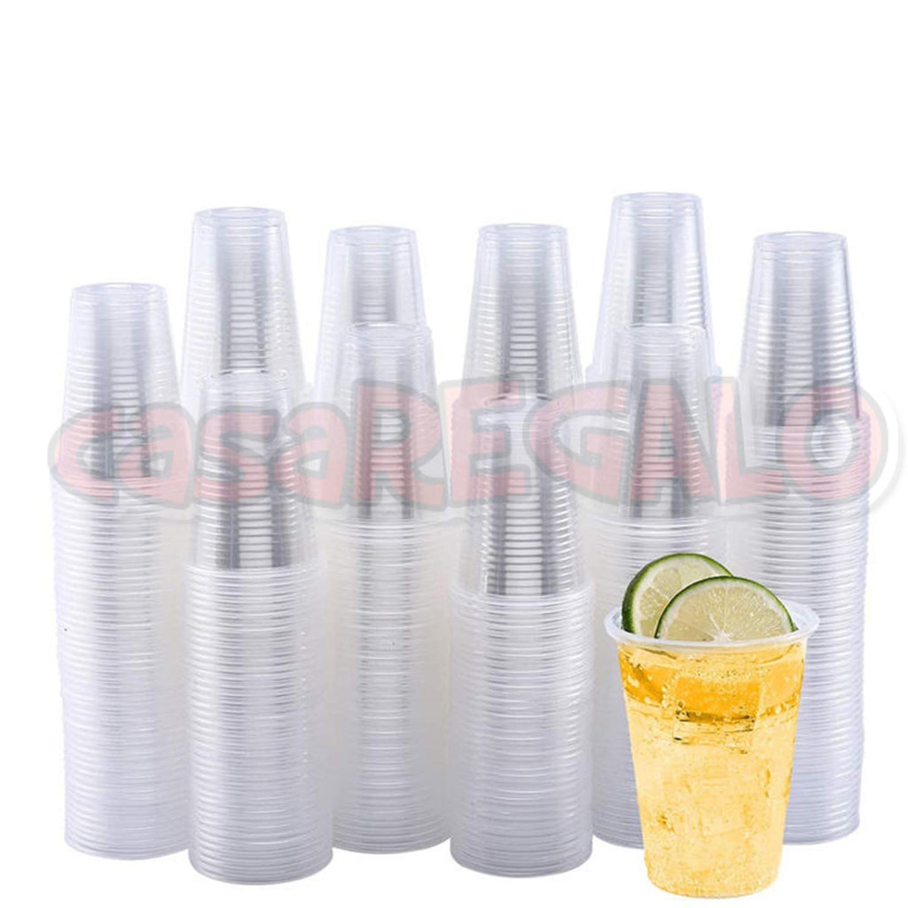 Clear reusable plastic drinking cups 350ml – product image