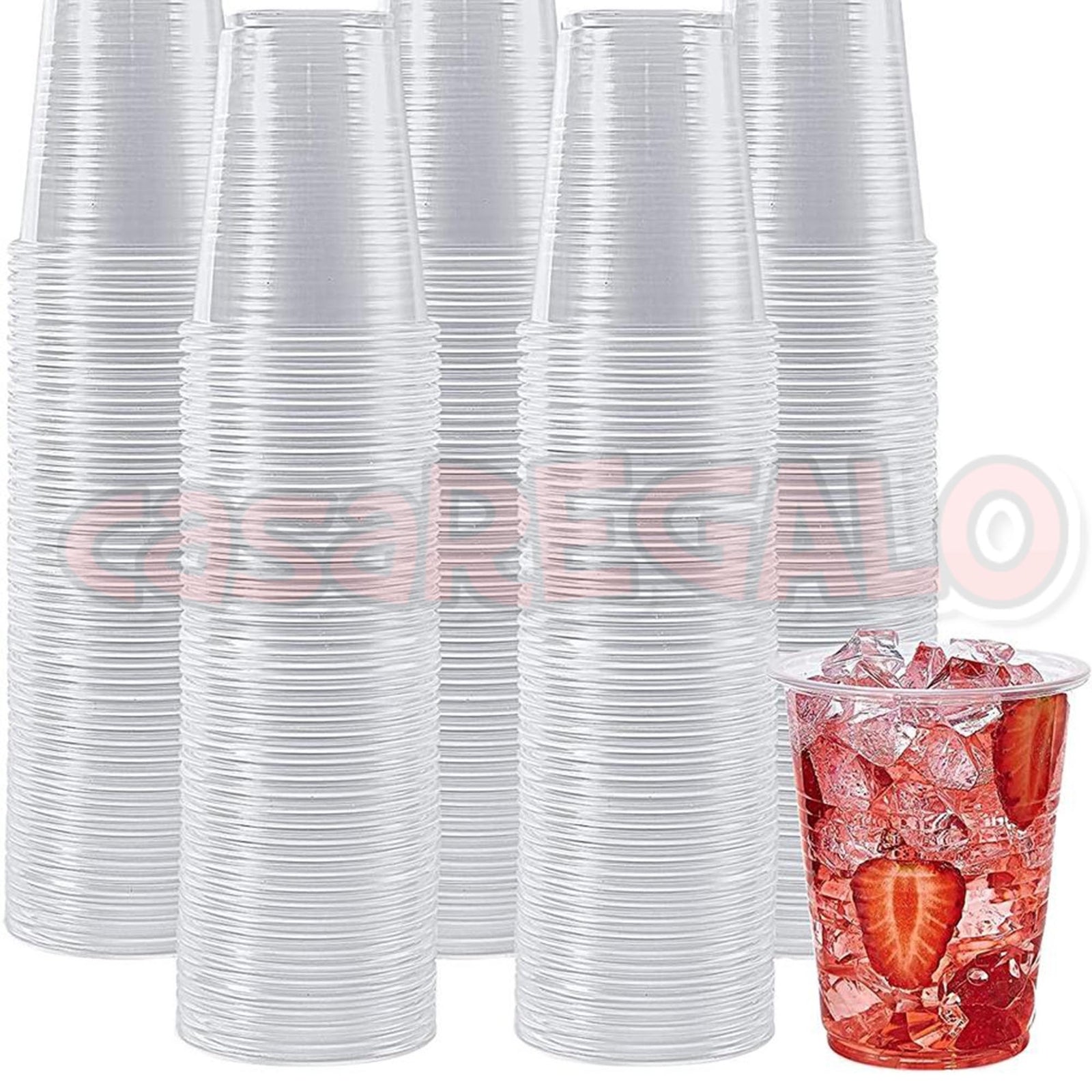 Clear reusable plastic drinking cups 200ml – product image