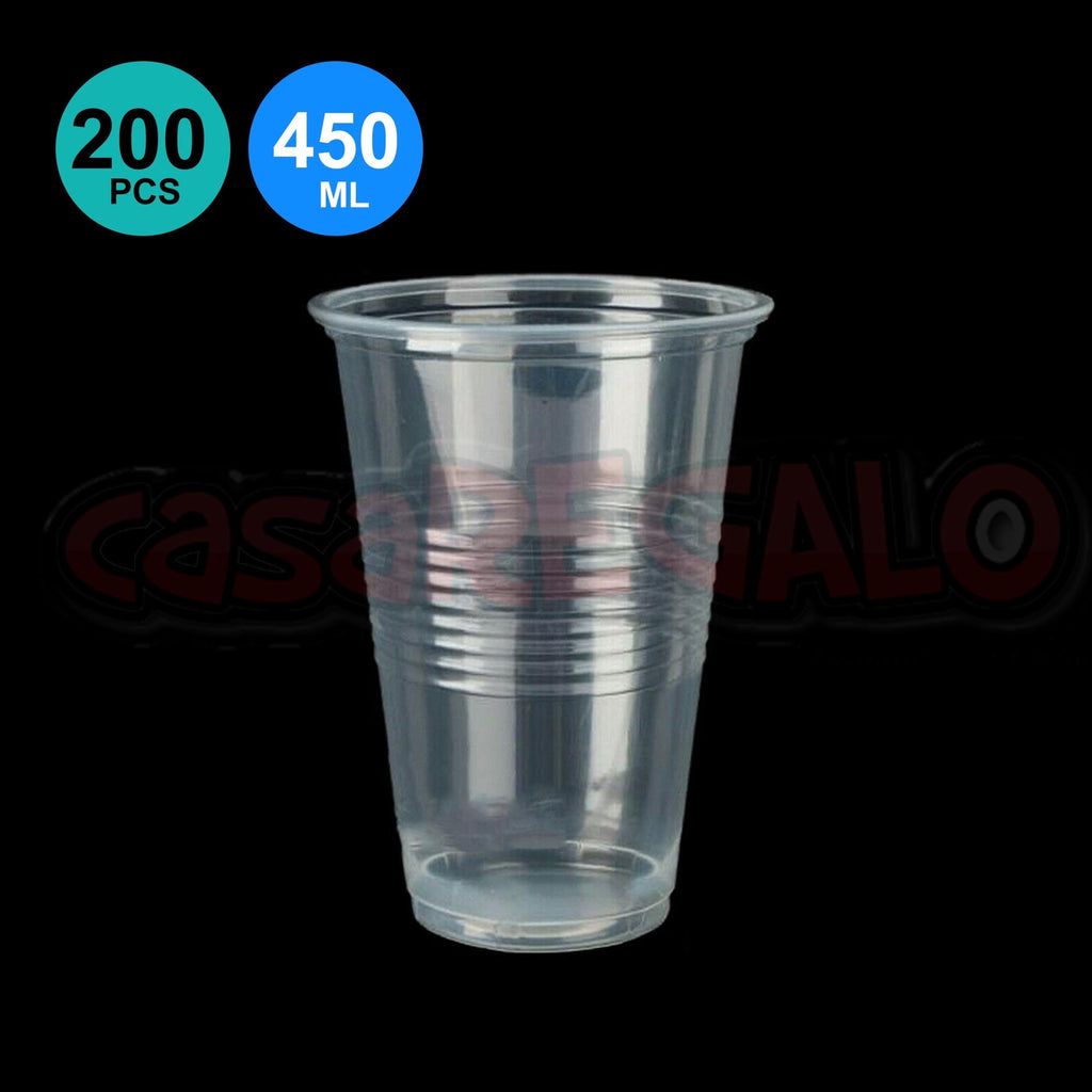 Clear reusable plastic drinking cups 350ml – product image