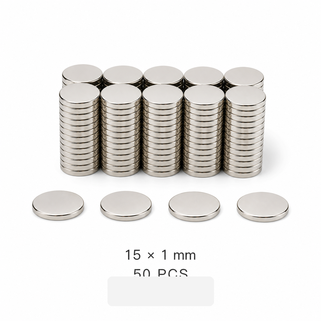 N35 neodymium cylinder magnet 15 x 1mm