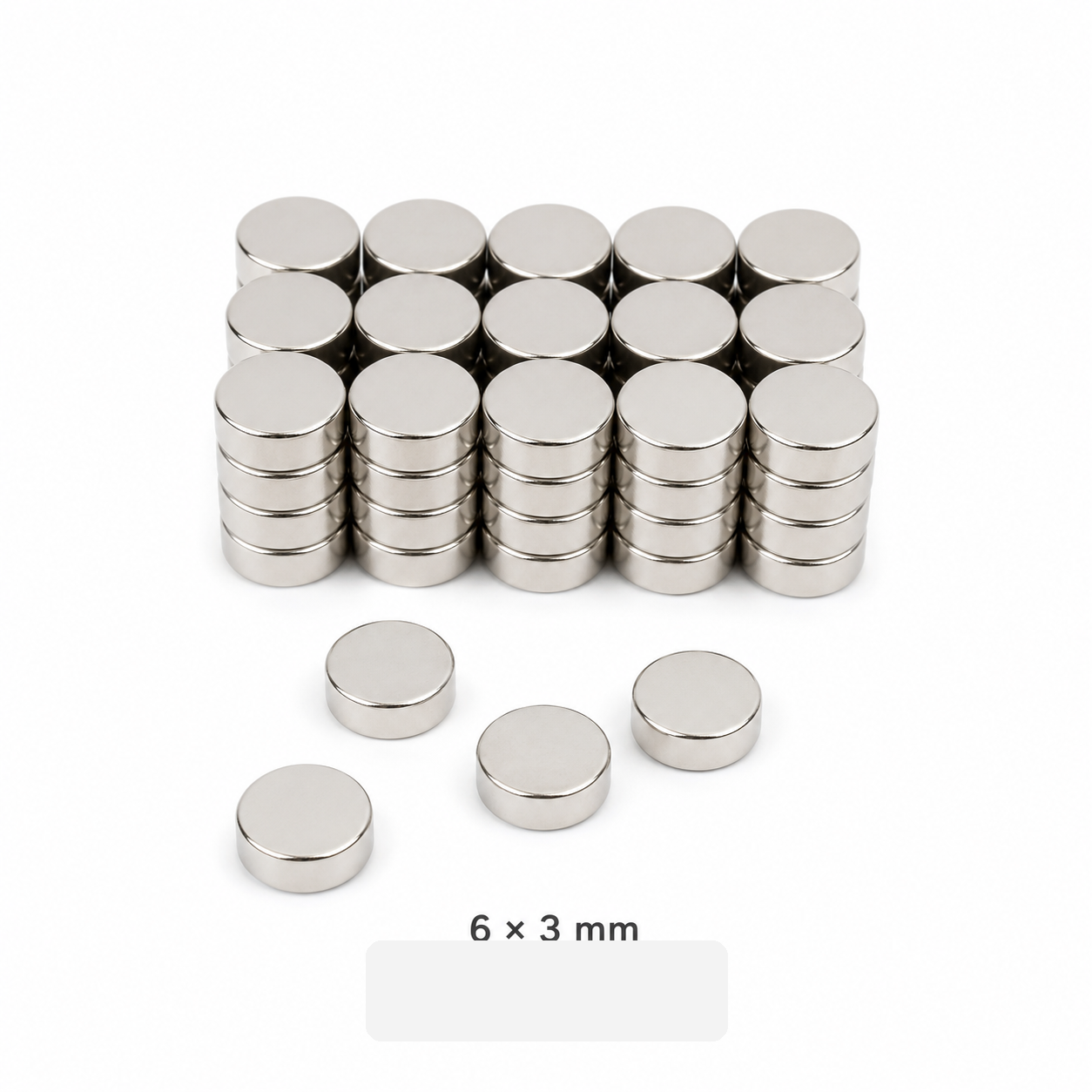 N35 neodymium cylinder magnet 6 x 3mm
