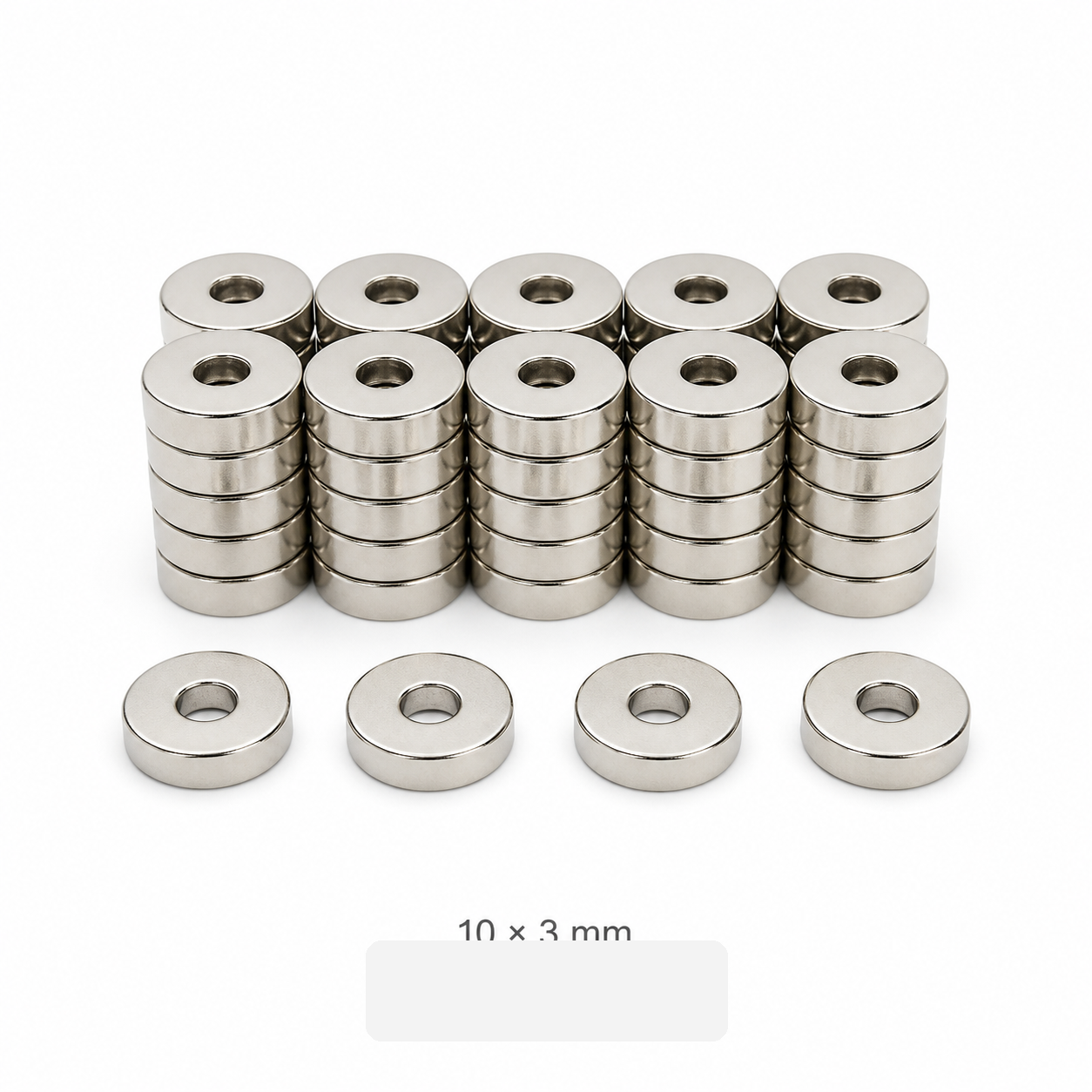 N35 neodymium cylinder magnet 10 x 3mm with hole