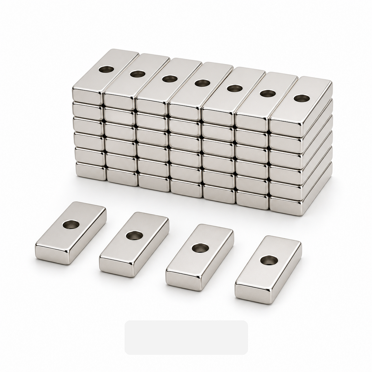 N35 neodymium cuboid magnet 20 x 10 x 5mm with hole
