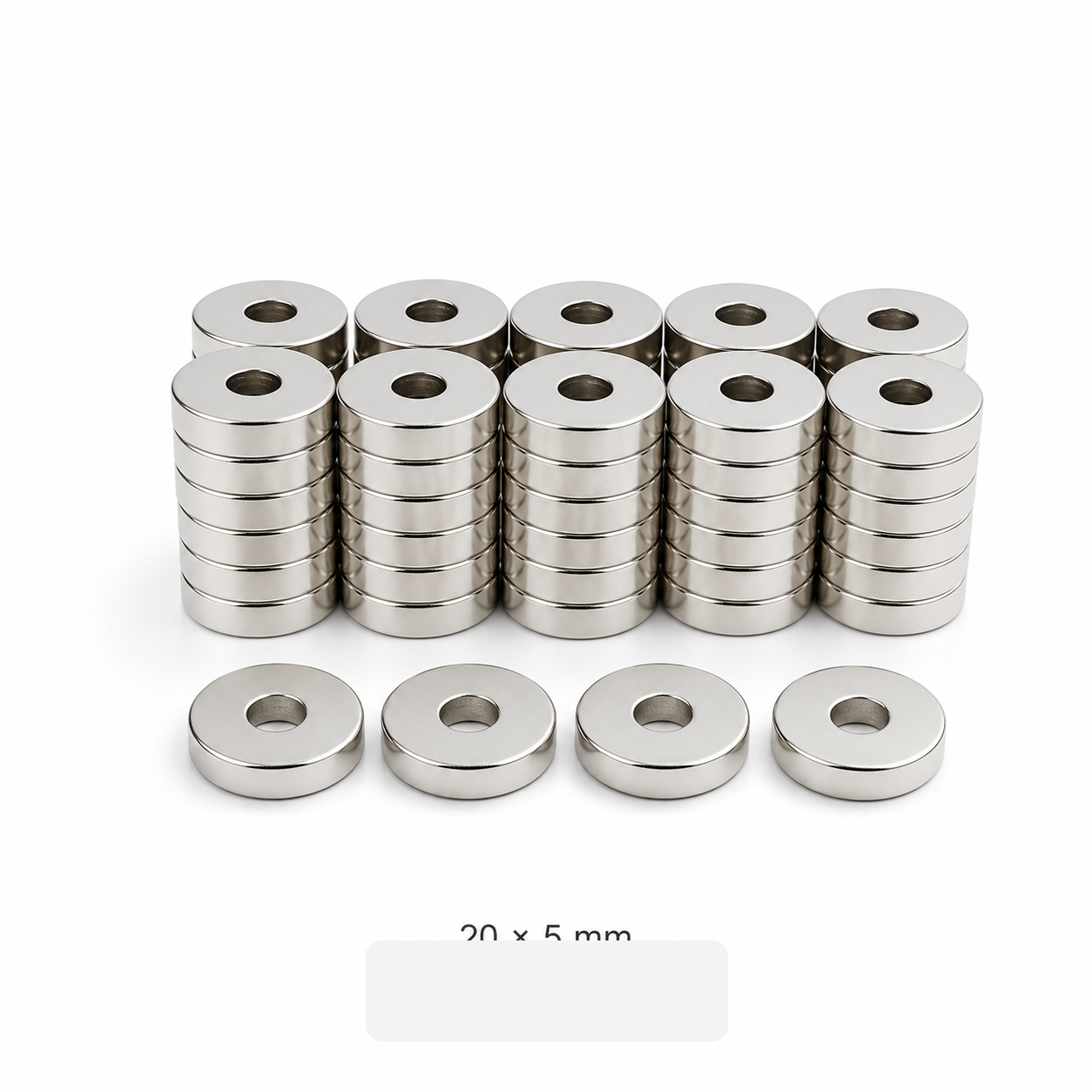 N35 neodymium cylinder magnet 20 x 5mm with hole