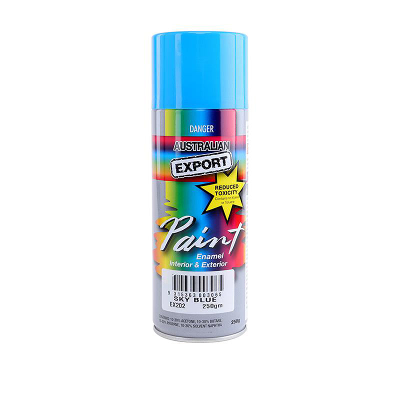 Australian Export Spray Paint 250g – Sky Blue | Fast Dry Aerosol Paint for Metal, Wood & DIY