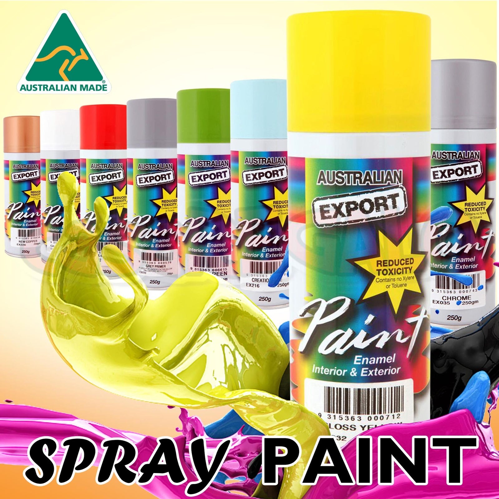 Australian Export Spray Paint 250g Matt Black - additional product image
