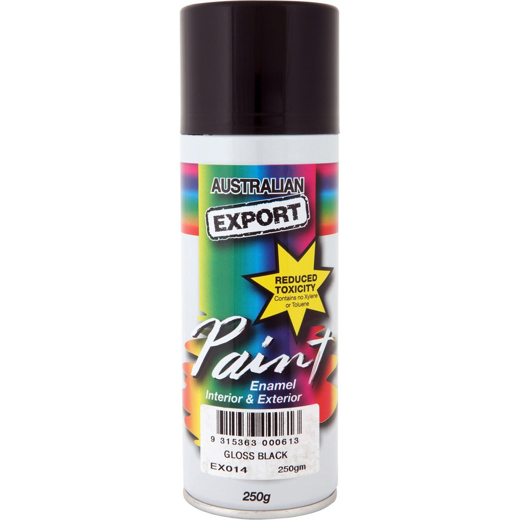 Australian Export Spray Paint 250g Black Gloss